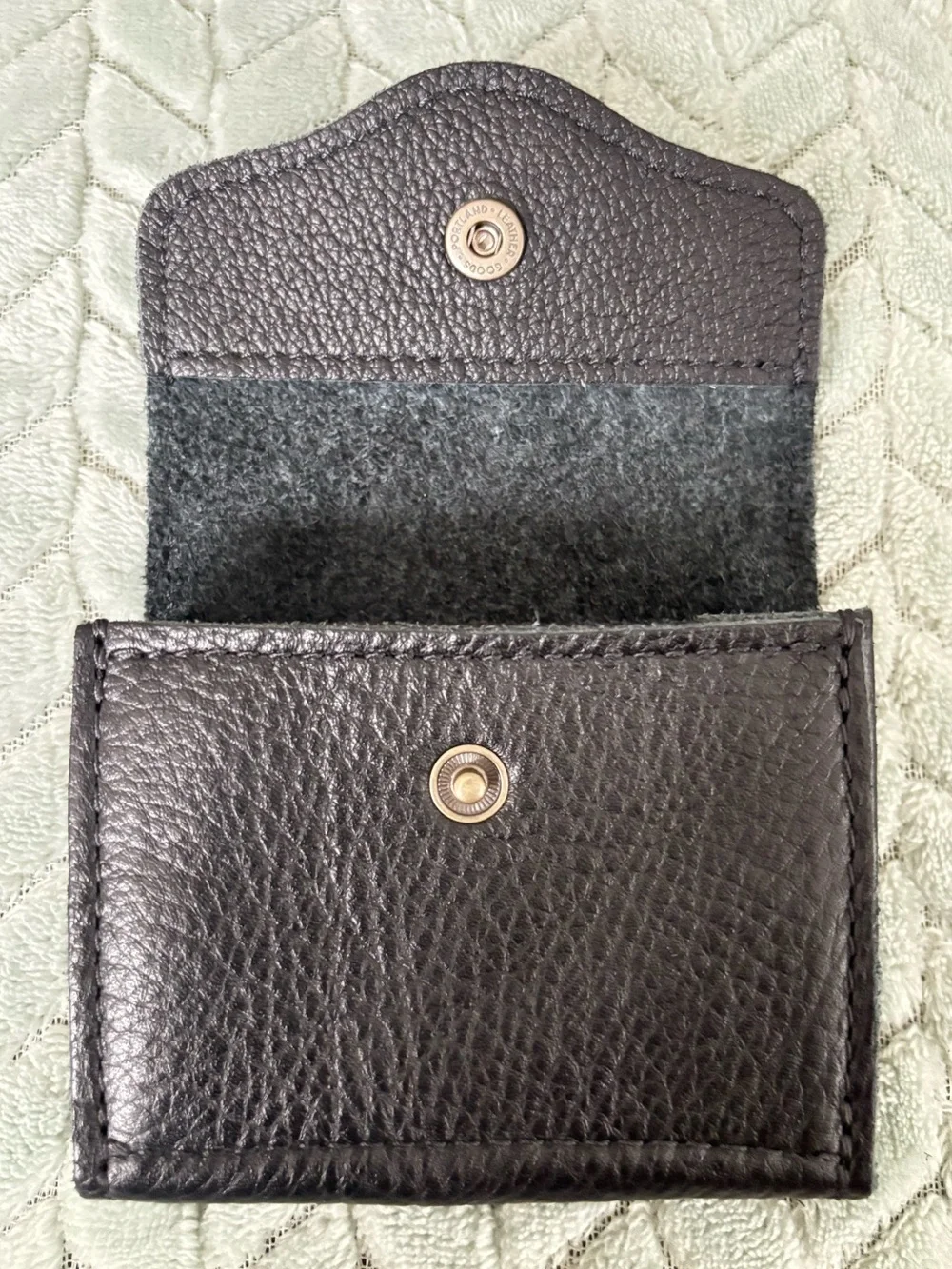 PLG SMALL BLACK PEBBLED LEATHER BOZEMAN WALLET
